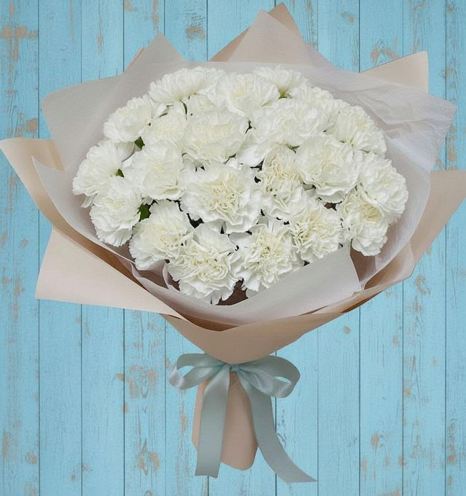 Букет цветов из: Гвоздики в Нижнегорском