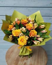 Букет цветов из:  Альстромерии и Розы в Нижнегорском