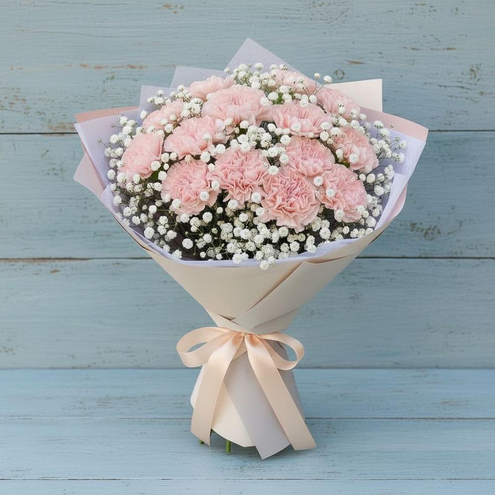 Букет цветов из: Гвоздики в Нижнегорском