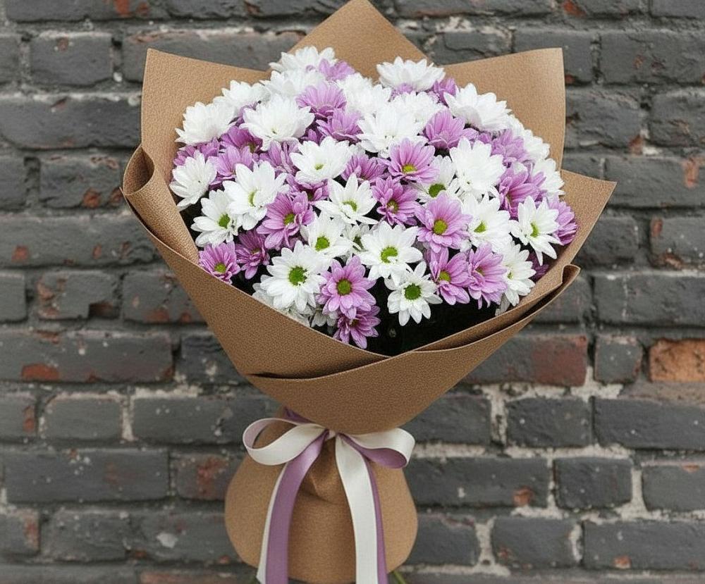Букет цветов из: Хризантемы в Нижнегорском