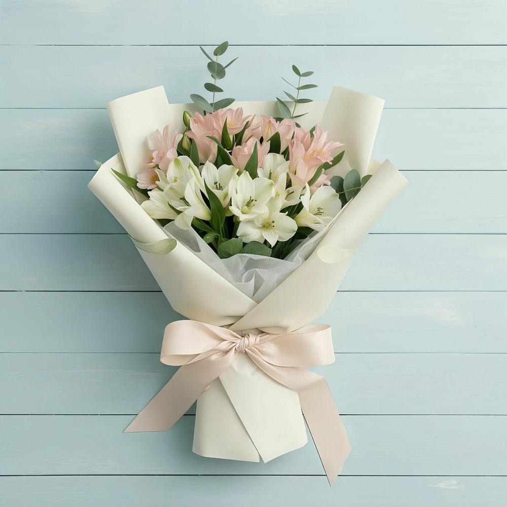 Букет цветов из: Альстромерии в Нижнегорском