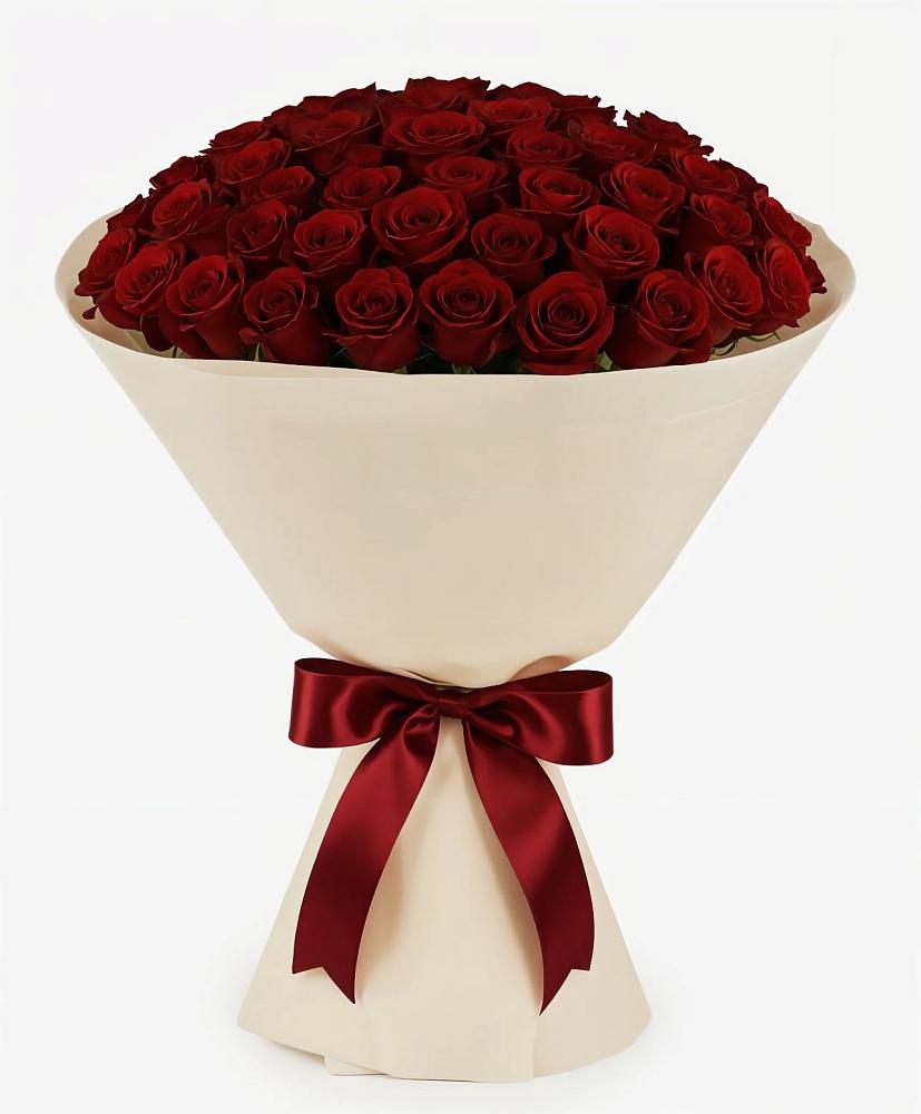 Букет 101 Бордовая роза Блэк Бакарра в Нижнегорском